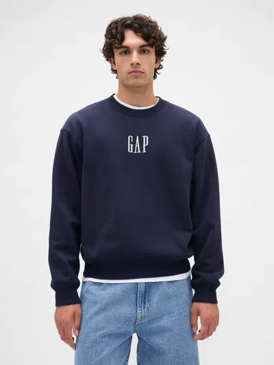 Gap Heavyweight Oversized Logo Sweatshirt In Blue