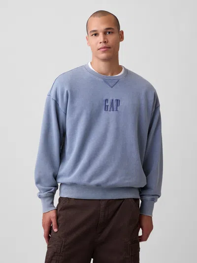 Gap Heavyweight Oversized Logo Sweatshirt In Blue Pearl