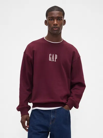 Gap Heavyweight Oversized Logo Sweatshirt In Red