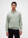 Gap Heavyweight Oversized Polo Shirt Sweatshirt In Green