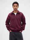 Gap Heavyweight Oversized Quarter-zip Pullover In Red