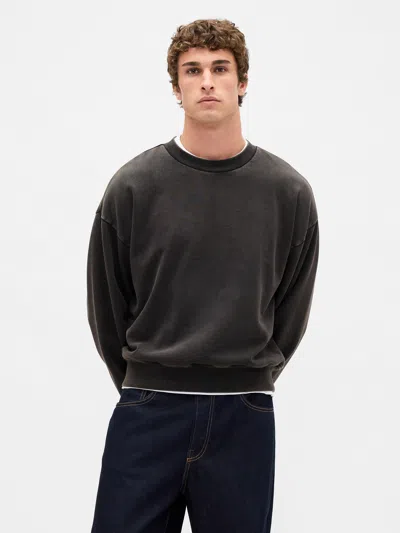 Gap Heavyweight Oversized Sweatshirt In Black