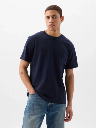 Gap Heavyweight Pocket T-shirt In Blue