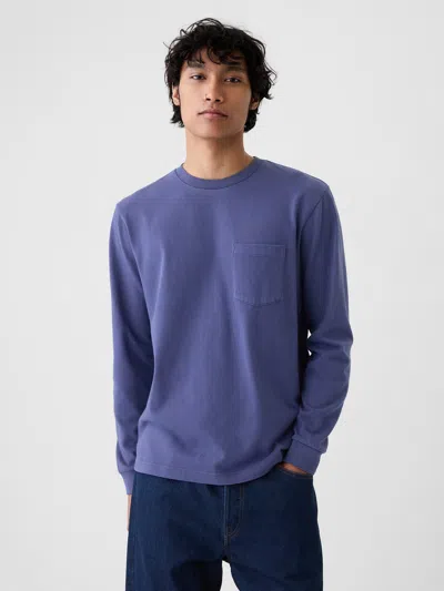 Gap Heavyweight Pocket T-shirt In Blue