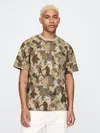 Gap Heavyweight Relaxed Fit Pocket T-shirt In Camo