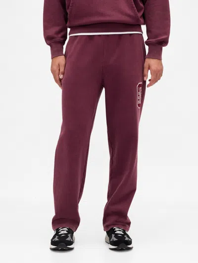 Gap Heavyweight Relaxed Logo Sweatpants In Red