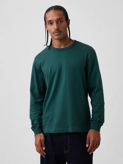Gap Heavyweight Relaxed T-shirt In Deep Hunter Green