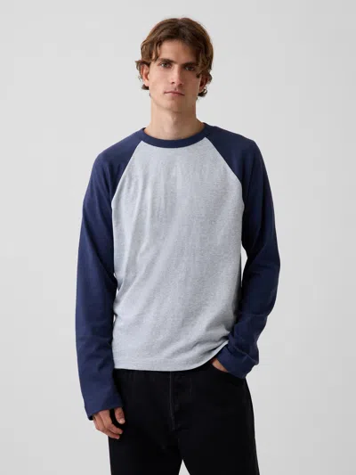 Gap Heavyweight Relaxed T-shirt In Vintage Navy Blue & Grey