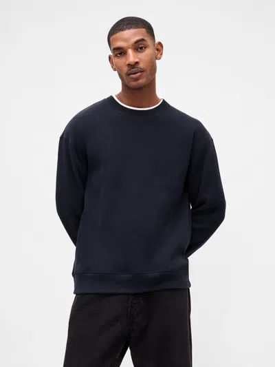 Gap Heavyweight Thermal Oversized T-shirt In Blue