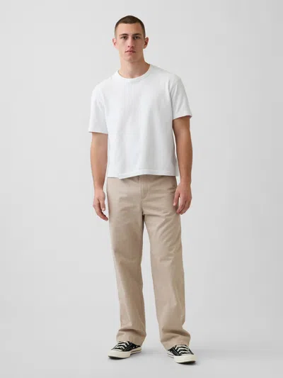 Gap Heavyweight Twill Baggy Khakis In Cobblestone Beige