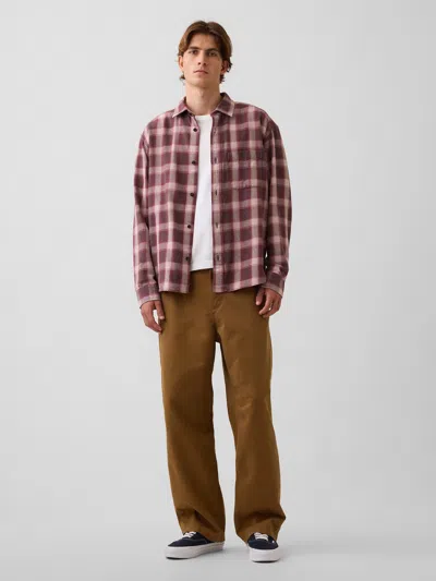 Gap Heavyweight Twill Baggy Khakis In Palomino Brown