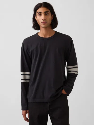 Gap Heavyweight Varsity T-shirt In Black