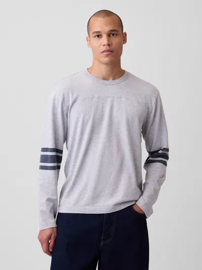 Gap Heavyweight Varsity T-shirt In Moonless Black Night