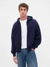 Gap Heavyweight Zip Hoodie In Blue