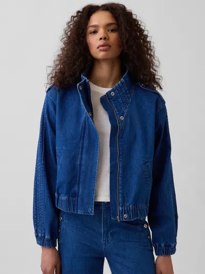 Gap × Hfr Denim Pintuck Jacket By Atelier Ndigo In Blue