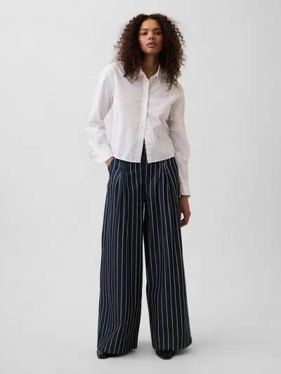 Gap × Hfr Extra High Rise Stripe Denim Trousers By Latouché In Blue