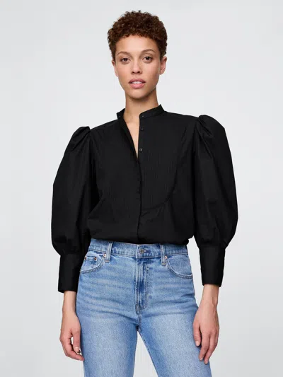 Gap × Hfr Puff-sleeve Shirt By N'gai In Black
