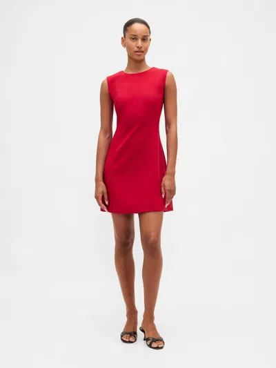 Gap High-neck Mini Shift Dress In Red