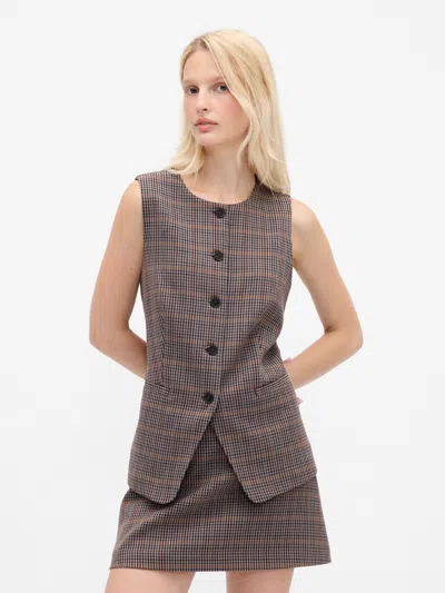 Gap High-neck Vest In Brown
