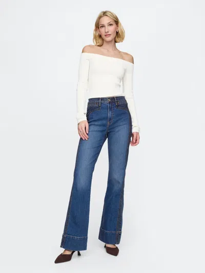 Gap High Rise '70s Flare Jeans In Medium Indigo