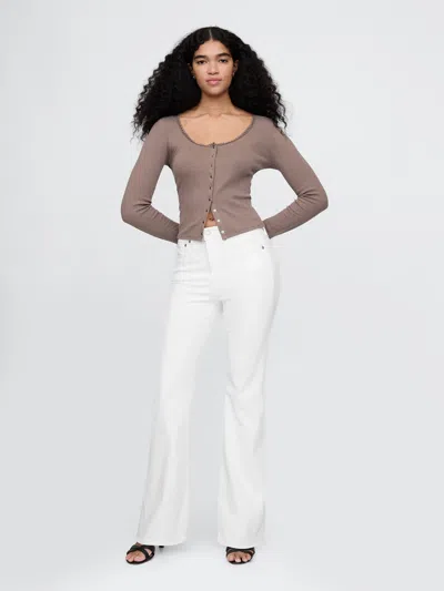 Gap High Rise '70s Flare Jeans In White