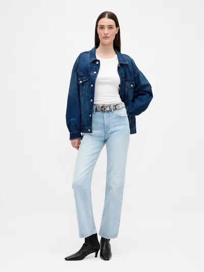 Gap High Rise '90s Straight Crop Jeans In Purple