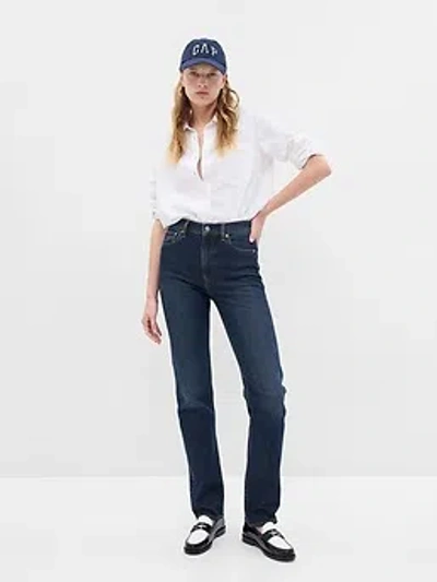 Gap High Rise '90s Straight Jeans In Dark Indigo
