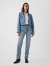 Gap High Rise Rigid '90s Straight Jeans In Light Indigo