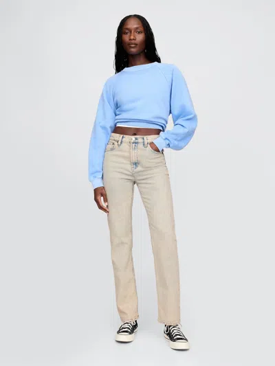 Gap High Rise '90s Straight Jeans In Light Indigo Acid