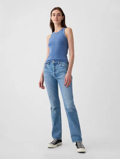 Gap High Rise '90s Straight Jeans In Medium Indigo