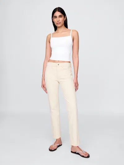 Gap High Rise '90s Straight Jeans In Sand Beige