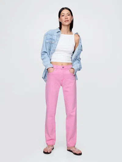 Gap High Rise '90s Straight Jeans In Sugar Pink