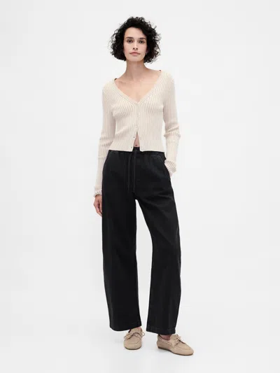 Gap High Rise Barrel Jeans In Neutral