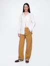 Gap High Rise Barrel Jeans In Riverbed Brown