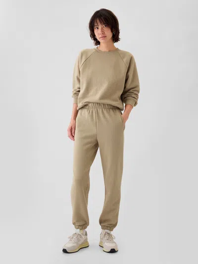 Gap High Rise Boyfriend Joggers In Khaki Tan