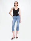 Gap High Rise Capri Jeans In Medium Indigo