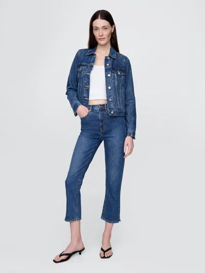 Gap High Rise Capri Jeans In Medium Indigo