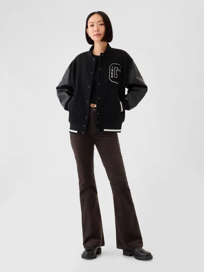 Gap High Rise Corduroy '70s Flare Pants In Terra Brown