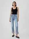 Gap High Rise Barrel Jeans In Light Indigo