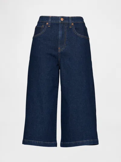 Gap High Rise Culotte Jeans In Blue