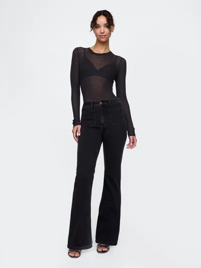 Gap Curvy High Rise '70s Flare Jeans In Black