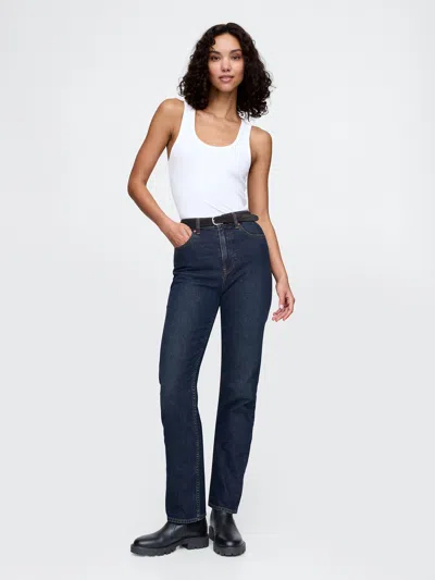 Gap Curvy High Rise '90s Straight Jeans In Dark Indigo