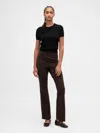 Gap High Rise Double Knit Boot Pants In Brown