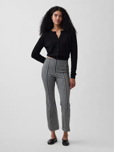 Gap High Rise Double Knit Crop Kick Pants In Black