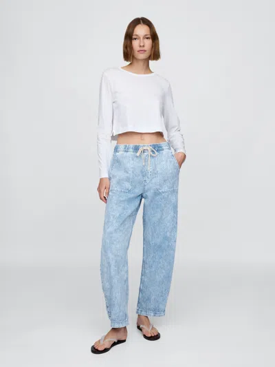 Gap High Rise Easy Barrel Jeans In Purple