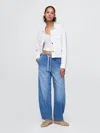 Gap High Rise Easy Barrel Jeans In Medium Indigo