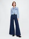 Gap High Rise Extra-wide Flare Jeans In Dark Indigo