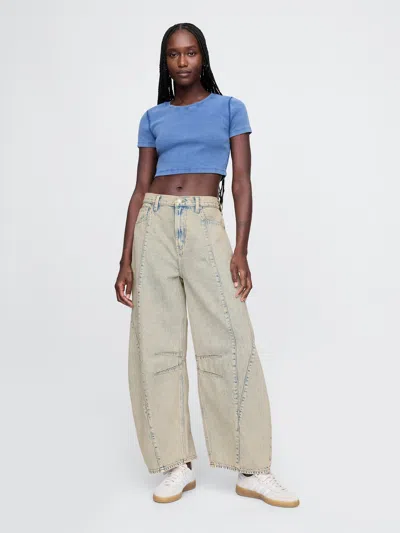 Gap High Rise Horseshoe Jeans In Light Tint