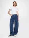 Gap High Rise Knit Horseshoe Jeans In Medium Indigo