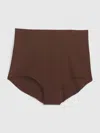 Gap High Rise No-show Bikini In Warm Dark Brown